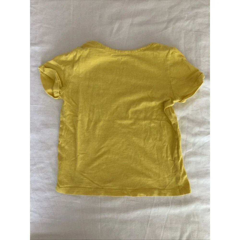 4 Years Baby Gap girl clothes - 1 piece T shirt | text & flower theme